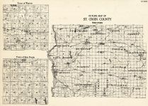 St. Croix County Outline - Warren, Erin Prairie, Wisconsin State Atlas 1930c